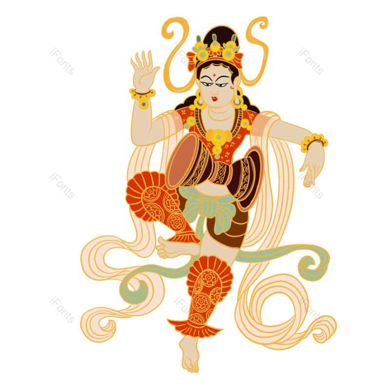 复古图片,中国风元素,插画PNG,手绘人物免抠素材
